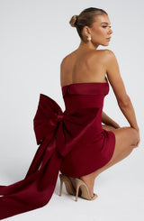 BARBARA MINI DRESS - WINE