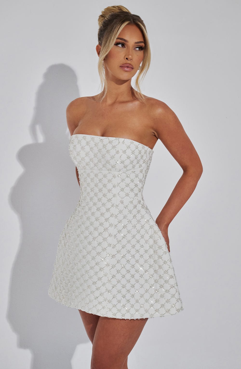 BEATRICE MINI DRESS - IVORY