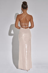 BELLS MAXI DRESS - NUDE