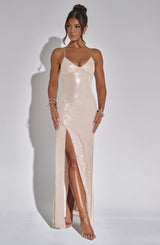 BELLS MAXI DRESS - NUDE