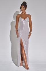 BELLS MAXI DRESS - SILVER