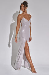 BELLS MAXI DRESS - SILVER