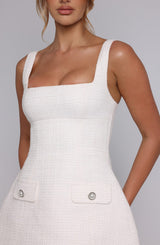 BESSIE MINI DRESS - IVORY