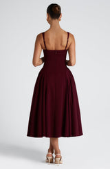 BETTY MIDI DRESS - CHERRY LACQUER