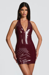 BROOKE MINI DRESS - CHERRY LACQUER