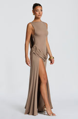 BRUNA MAXI DRESS - STONE