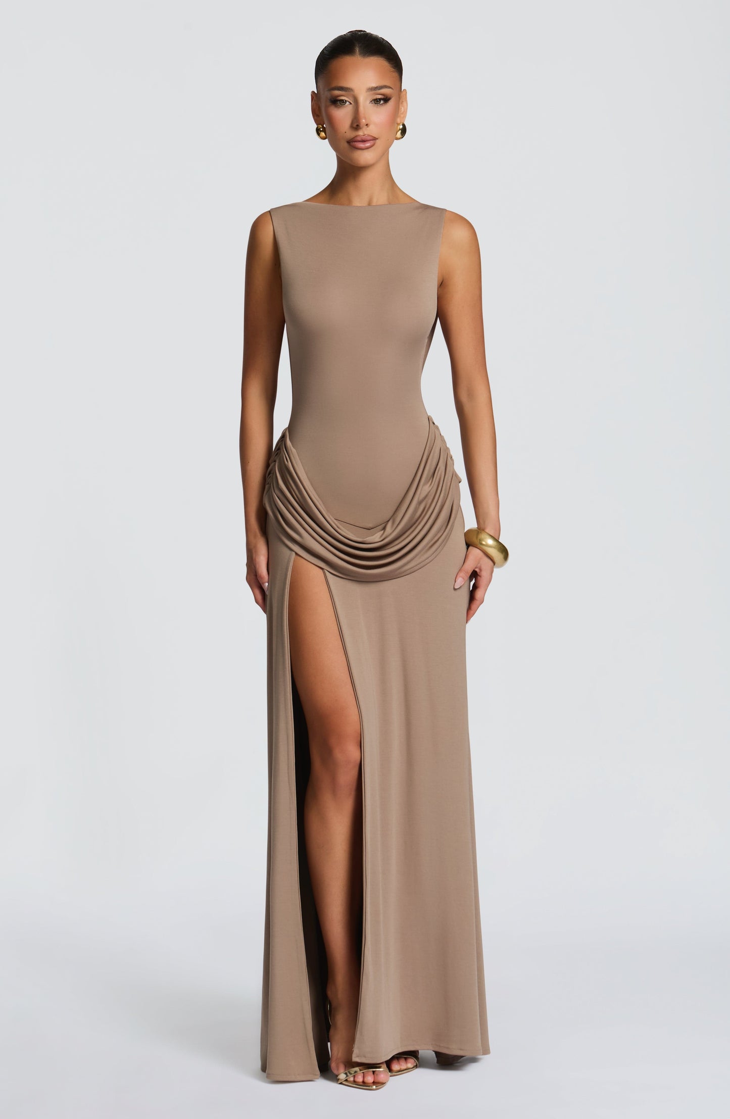 BRUNA MAXI DRESS - STONE