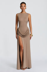 BRUNA MAXI DRESS - STONE