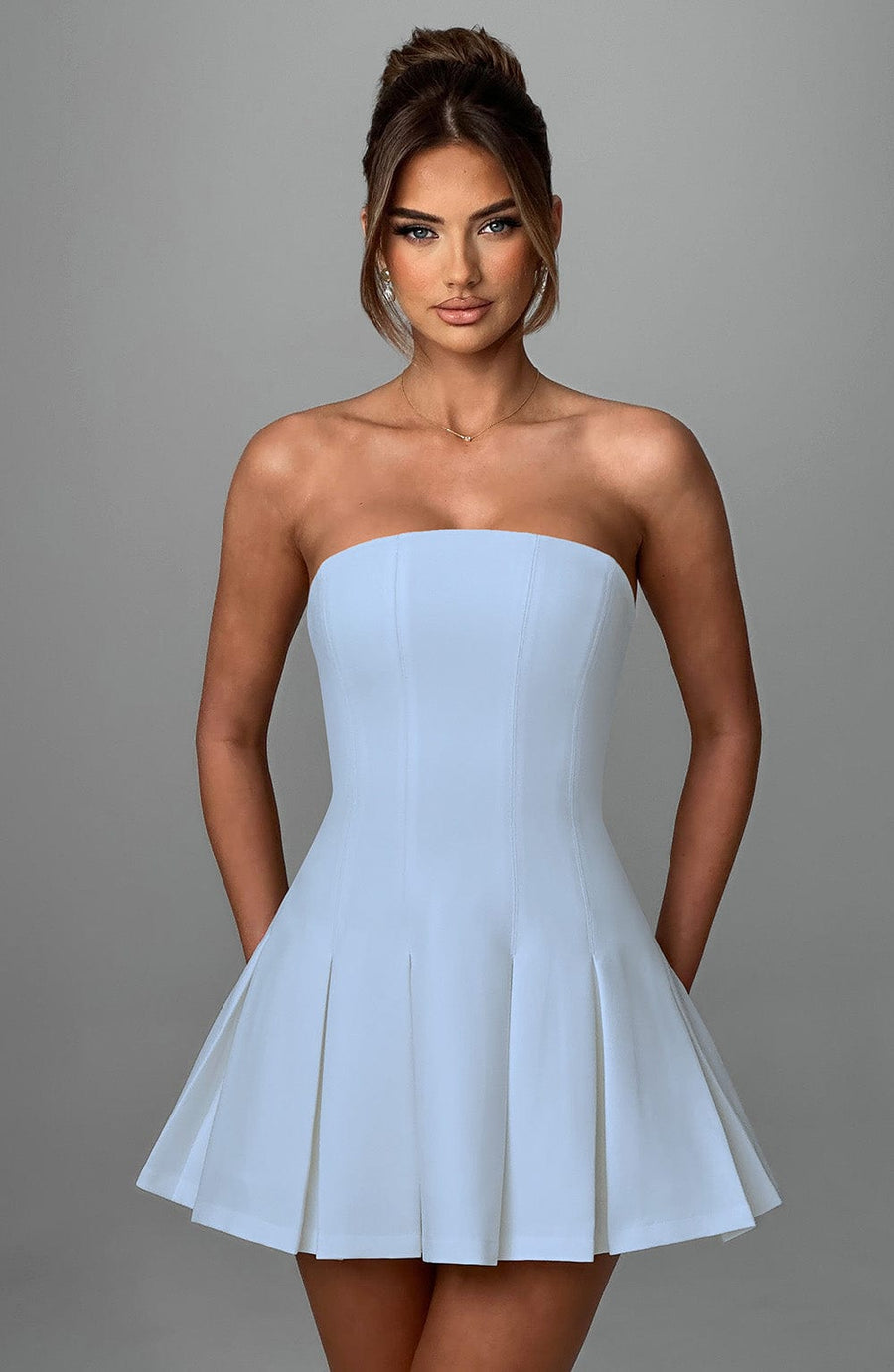 VESTIDO CORTO BRYONY - AZUL