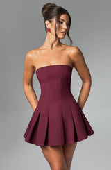 BRYONY MINI DRESS - CHERRY LACQUER