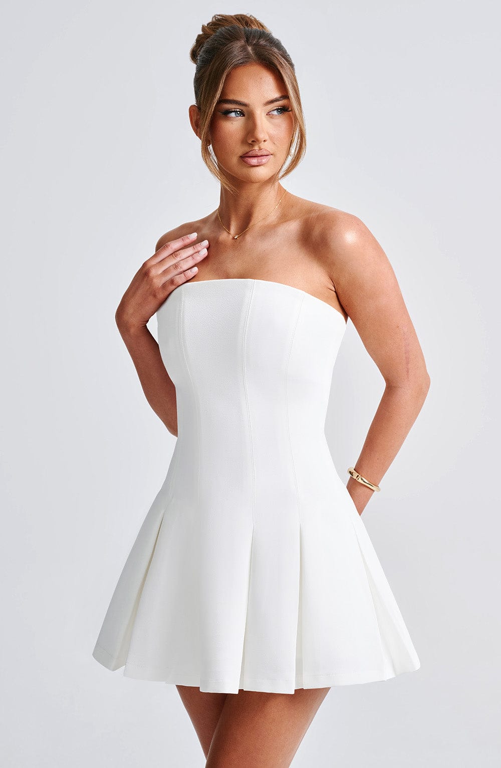 BRYONY MINI DRESS - IVORY