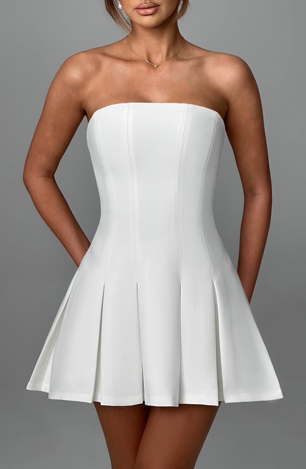 BRYONY MINI DRESS - IVORY