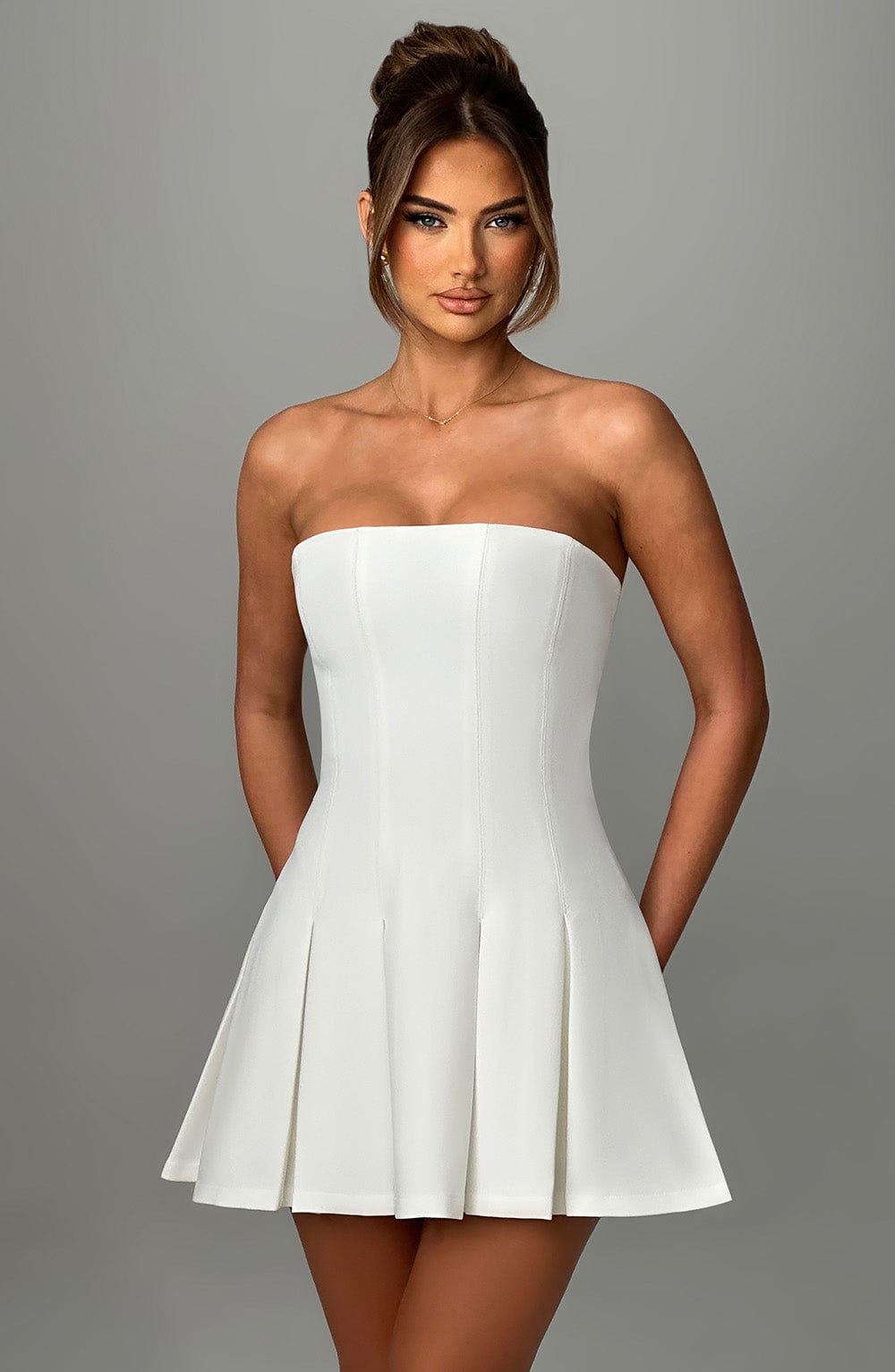 BRYONY MINI DRESS - IVORY