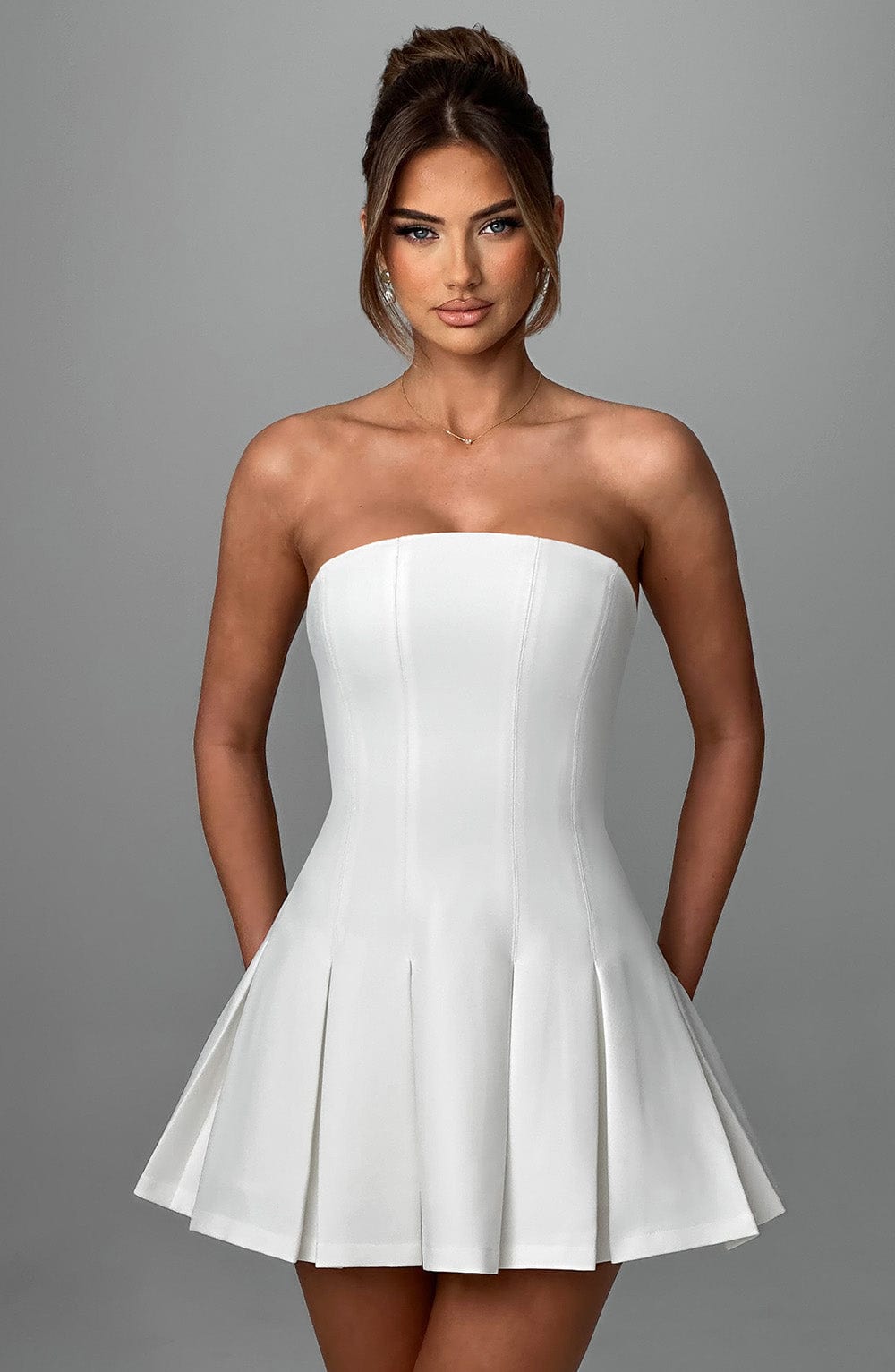 BRYONY MINI DRESS - IVORY