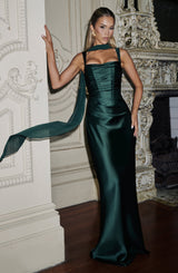 CALANTHE MAXI DRESS - EMERALD
