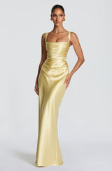 CALANTHE MAXI DRESS - LEMON