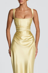 CALANTHE MAXI DRESS - LEMON
