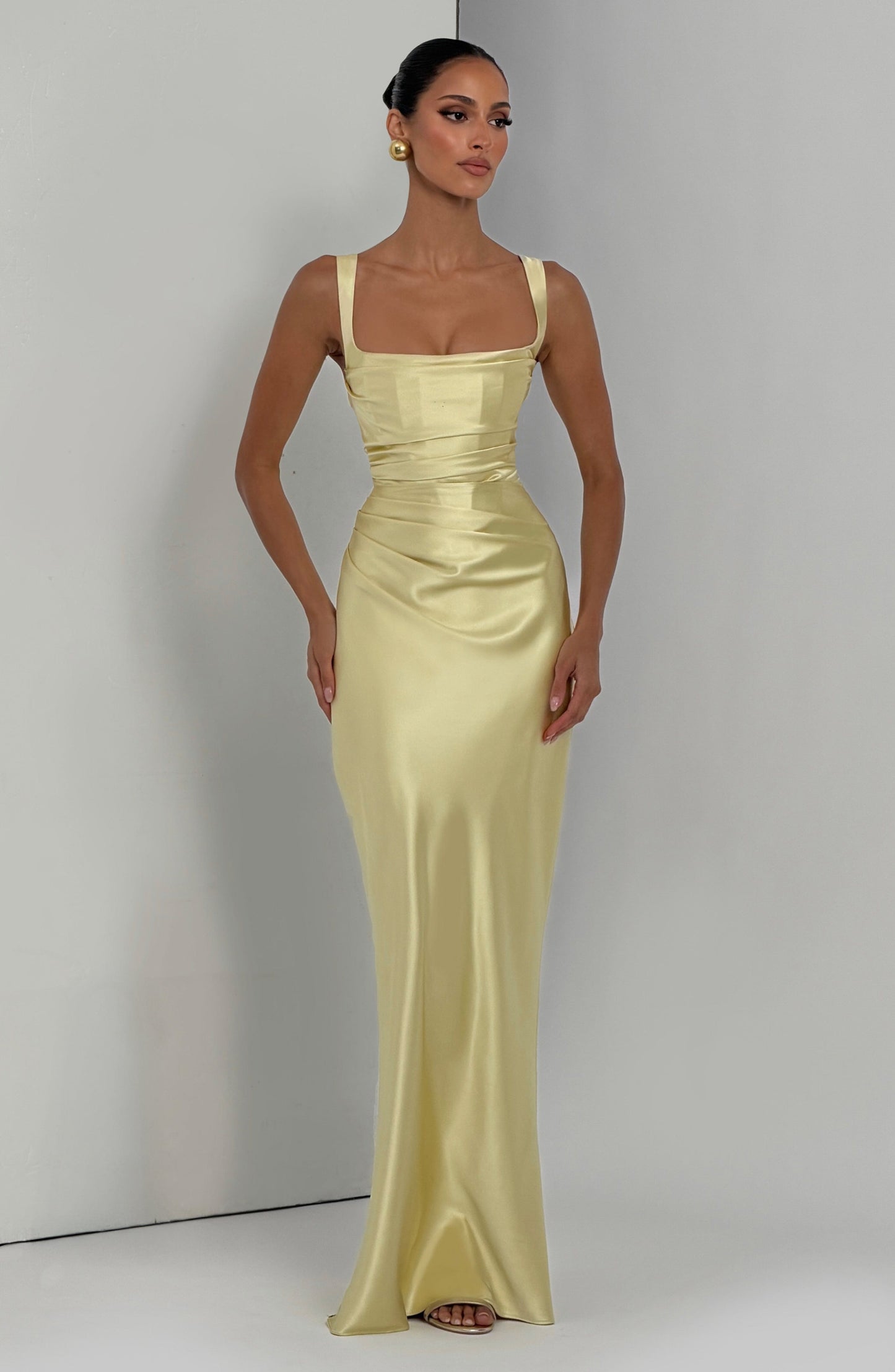 CALANTHE MAXI DRESS - LEMON