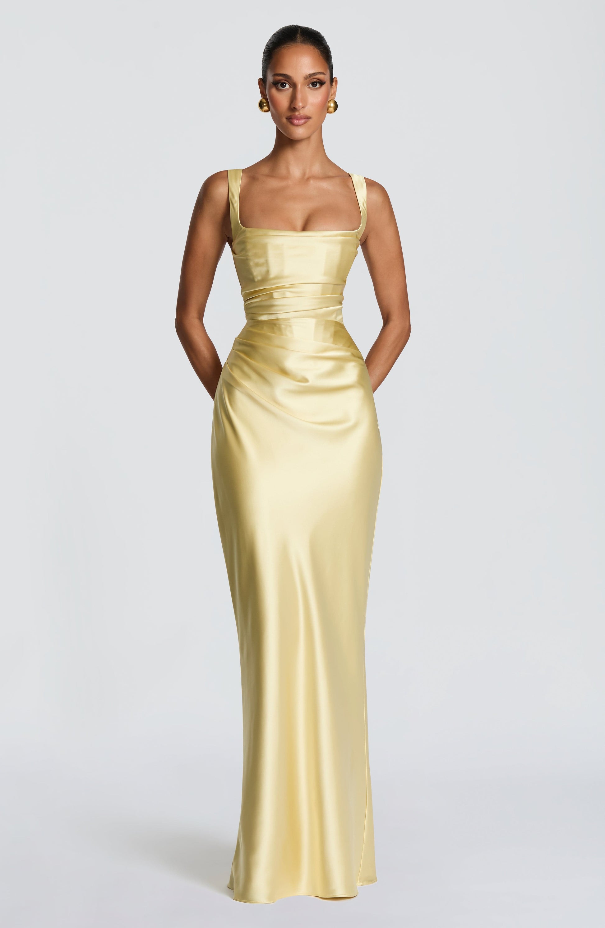 CALANTHE MAXI DRESS - LEMON
