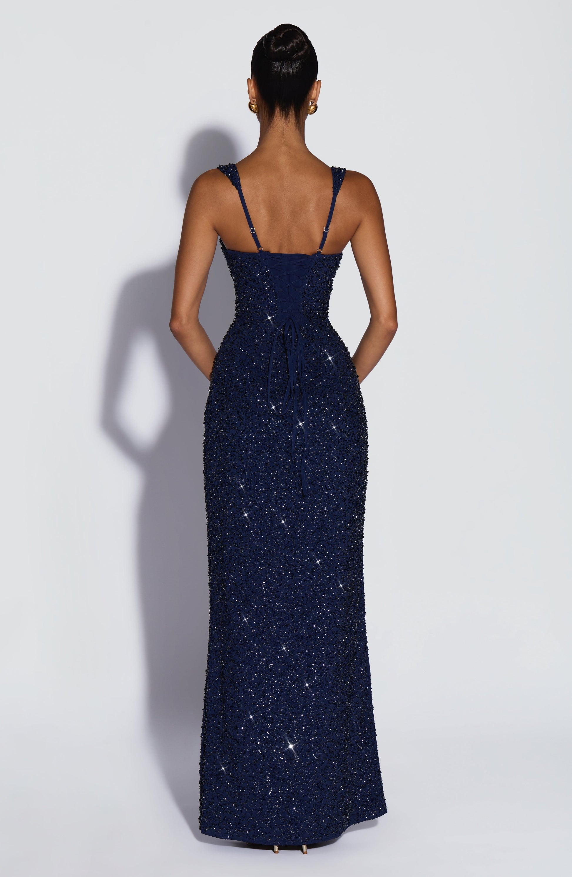 CALANTHE MAXI DRESS - NAVY SPARKLE