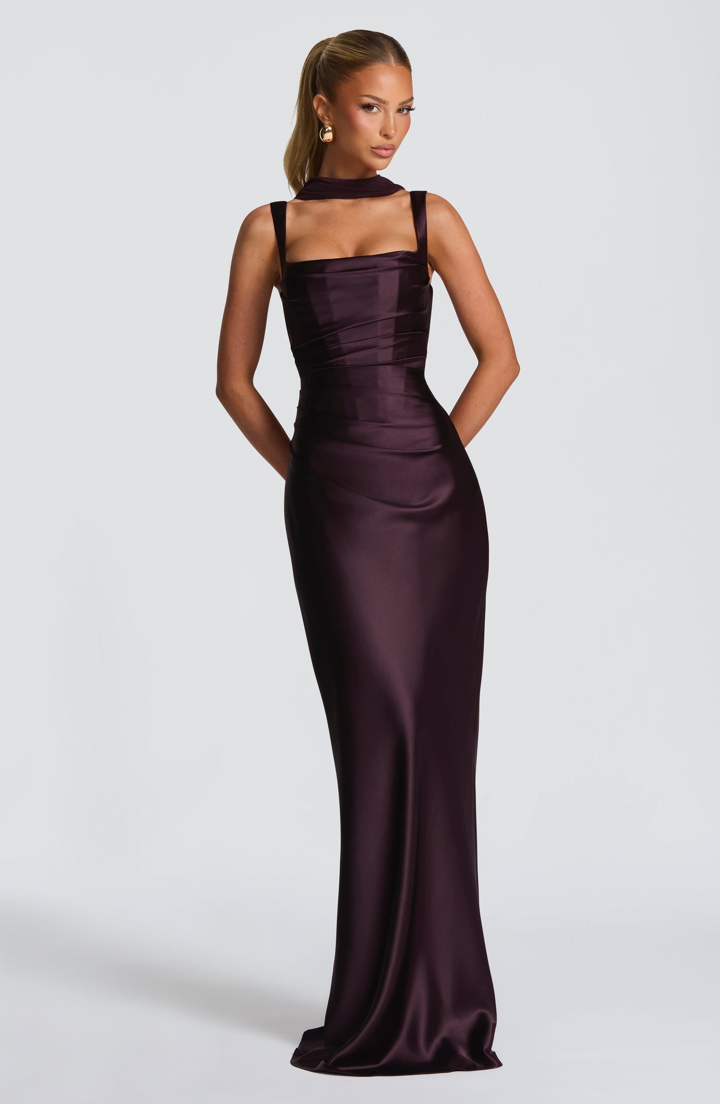CALANTHE MAXI DRESS - PLUM