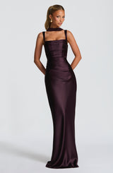 CALANTHE MAXI DRESS - PLUM