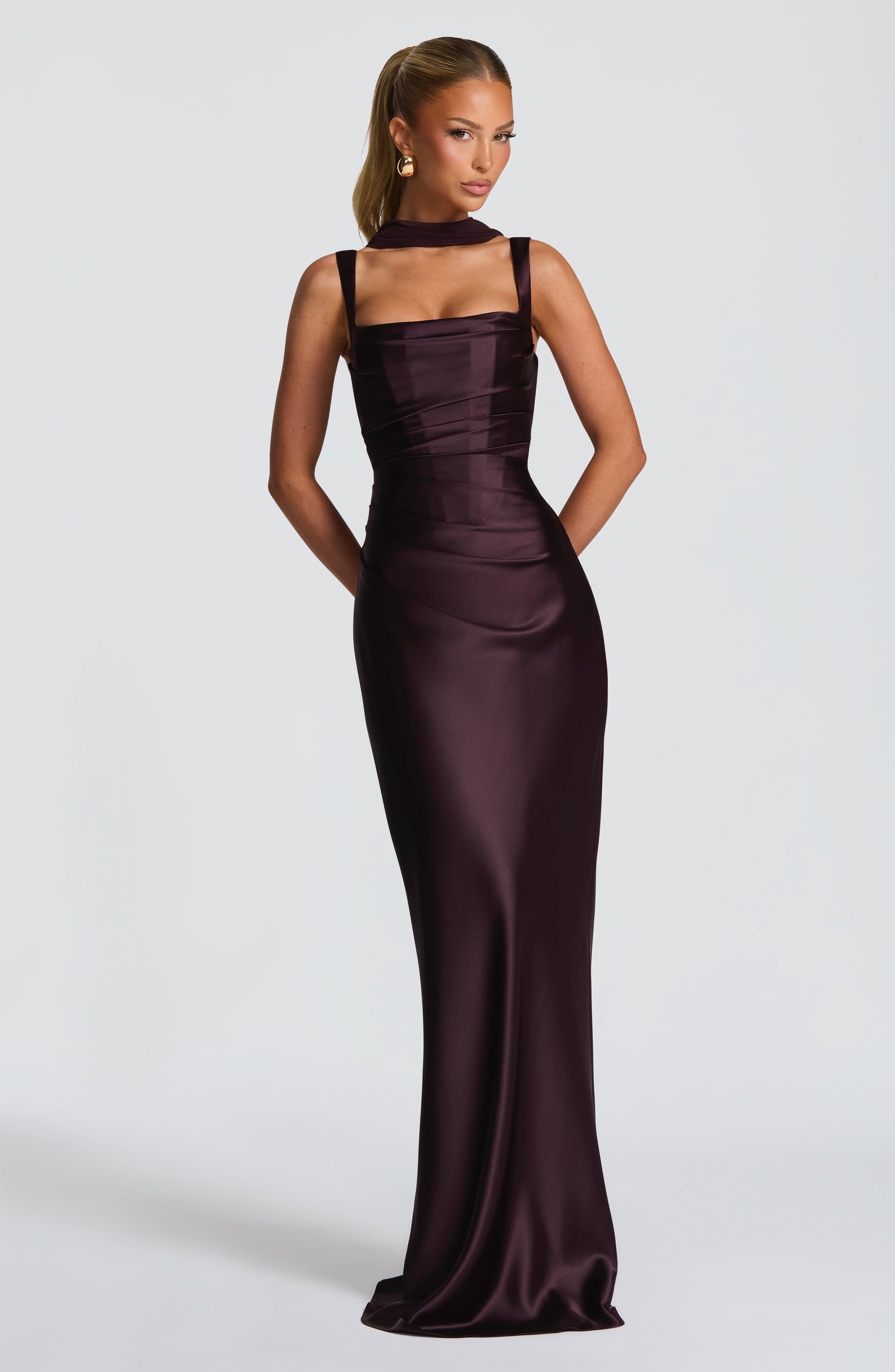 CALANTHE MAXI DRESS - PLUM