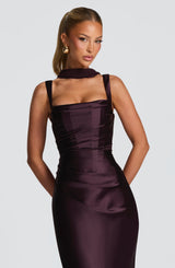CALANTHE MAXI DRESS - PLUM
