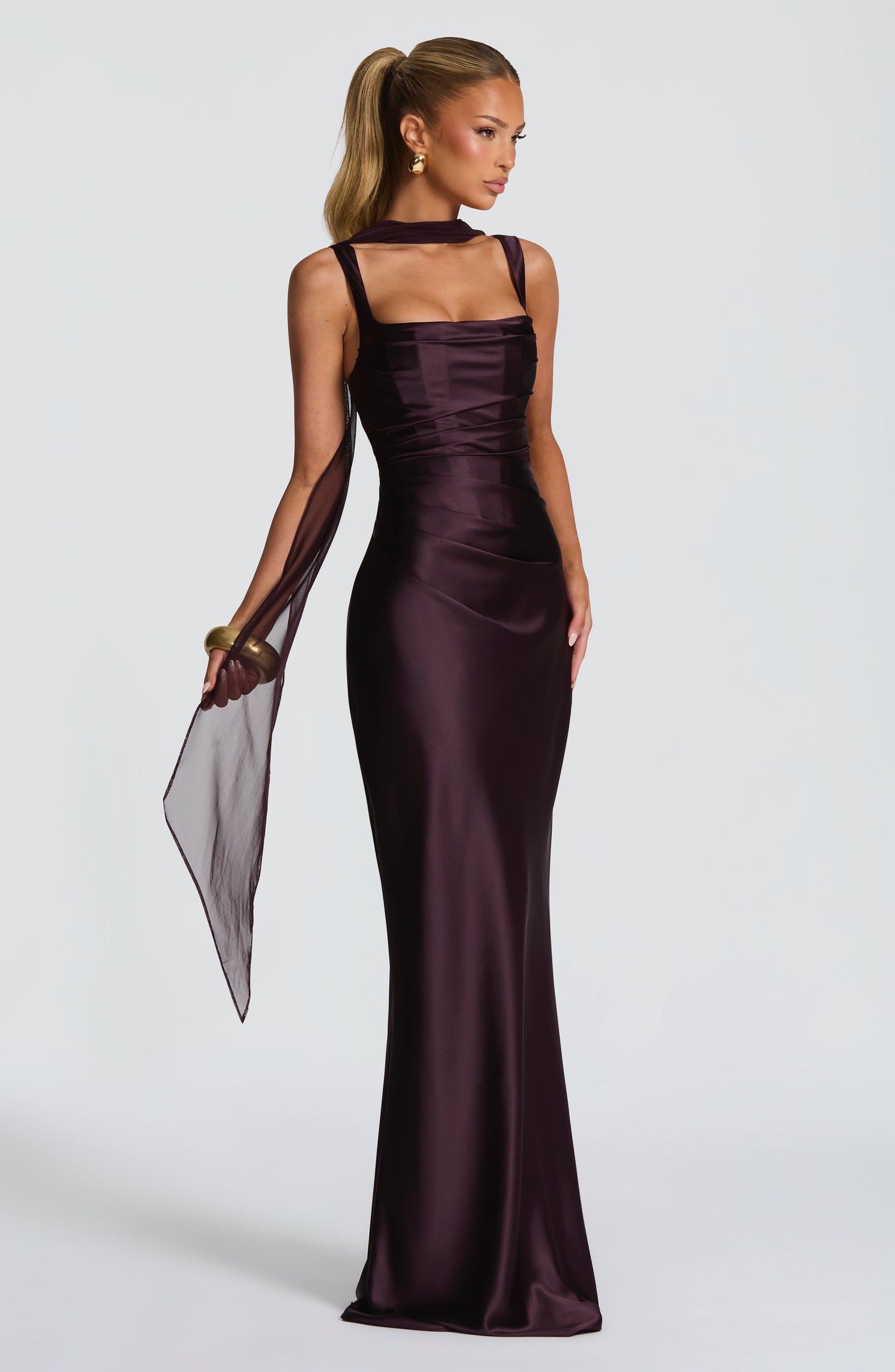 CALANTHE MAXI DRESS - PLUM