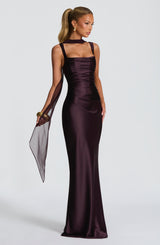 CALANTHE MAXI DRESS - PLUM