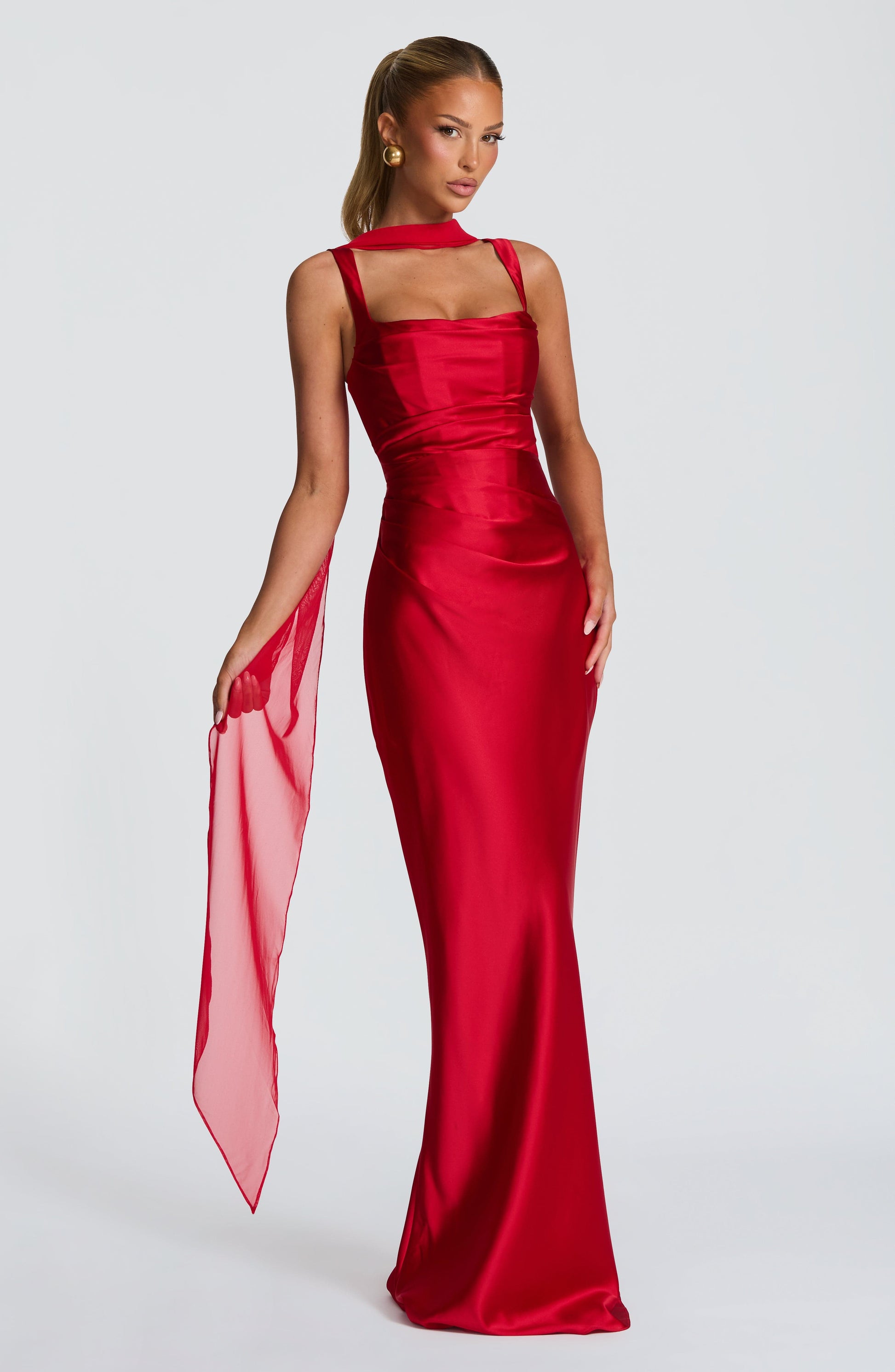 CALANTHE MAXI DRESS - RED