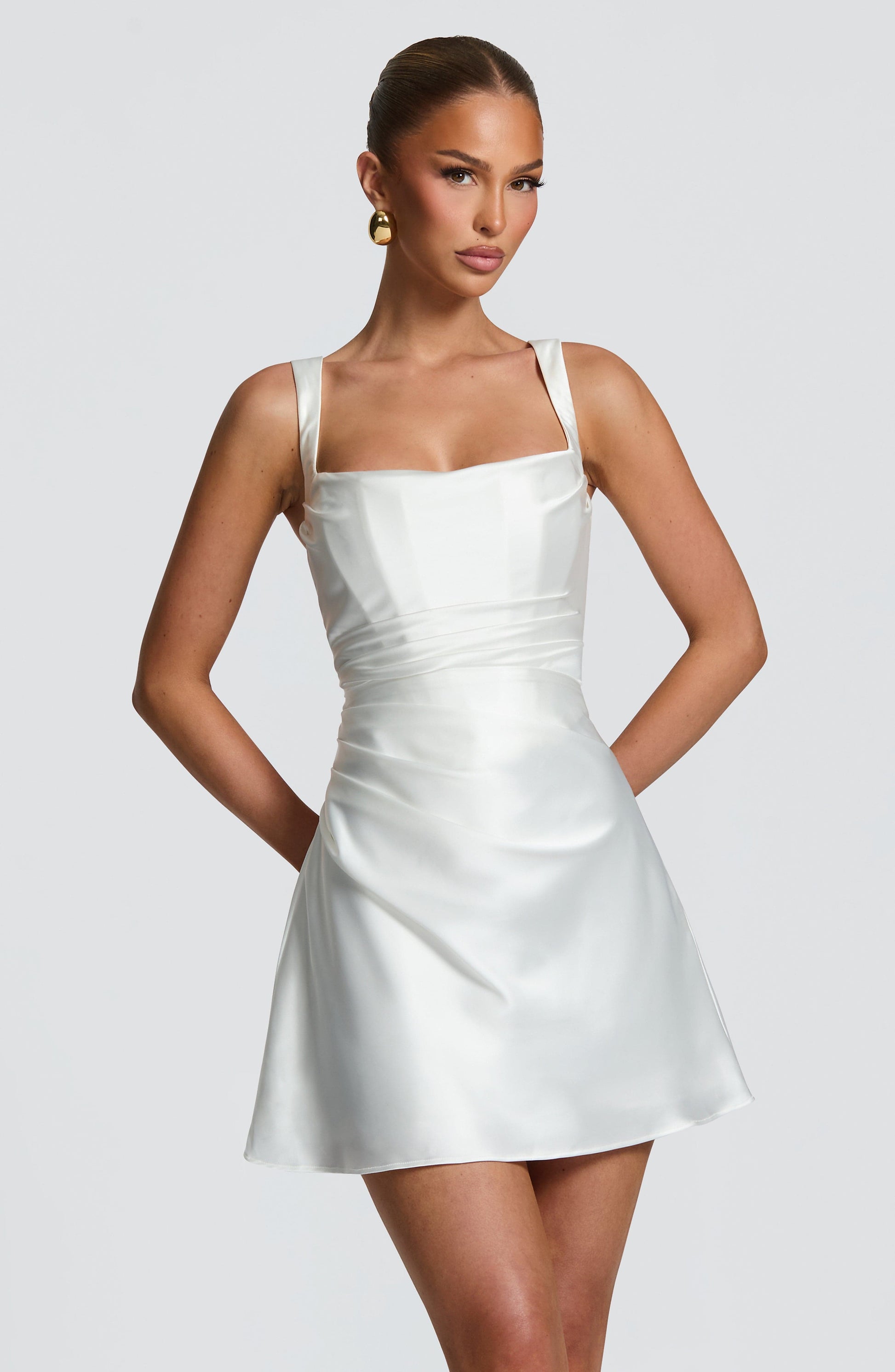 CALANTHE MINI DRESS - IVORY