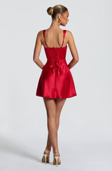 CALANTHE MINI DRESS - RED