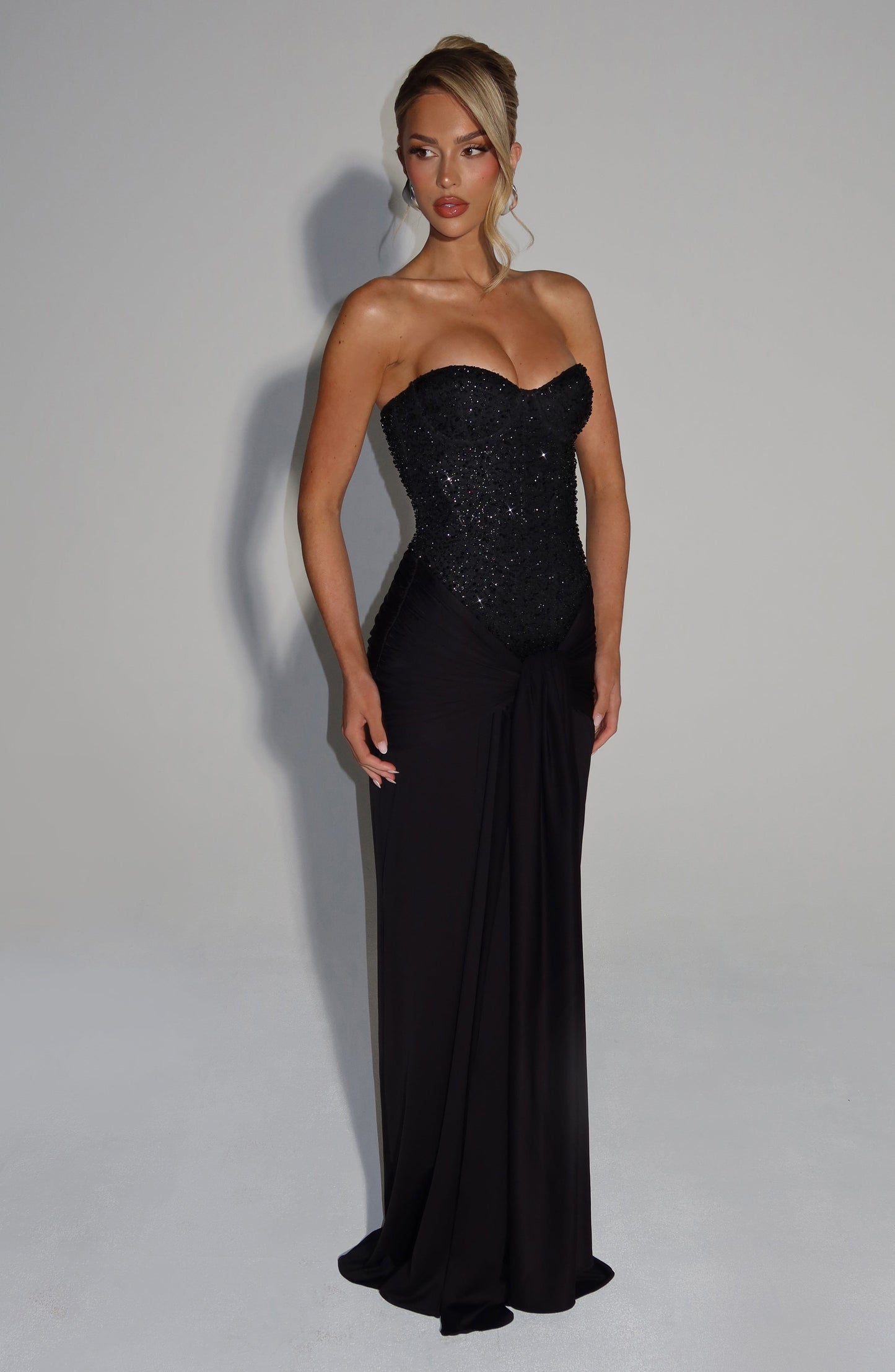 CARINA MAXI DRESS - BLACK