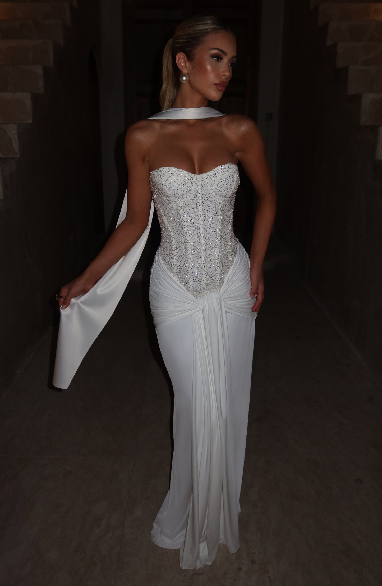 CARINA MAXI DRESS - IVORY