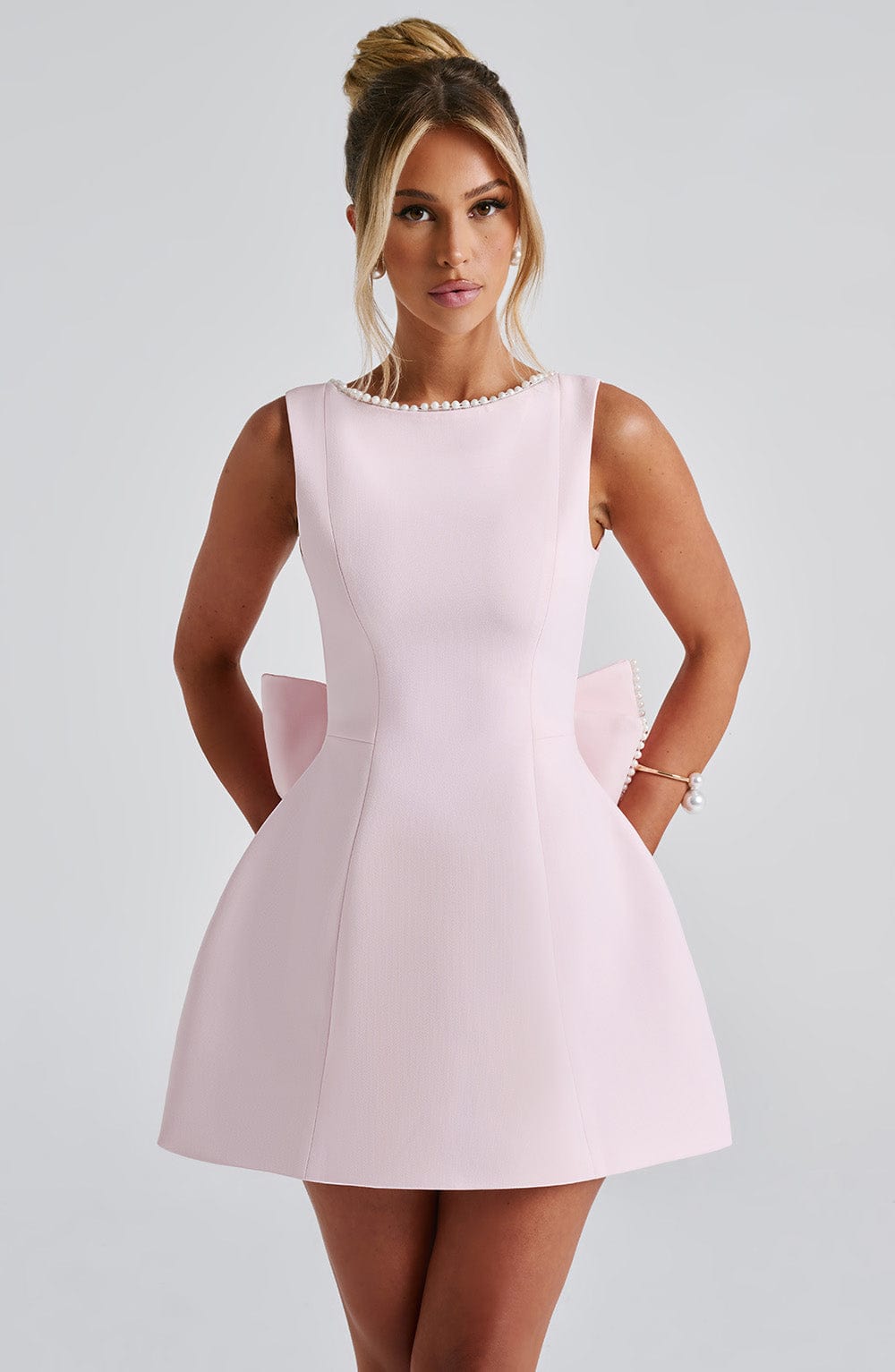 CARRIE MINI DRESS - BLUSH