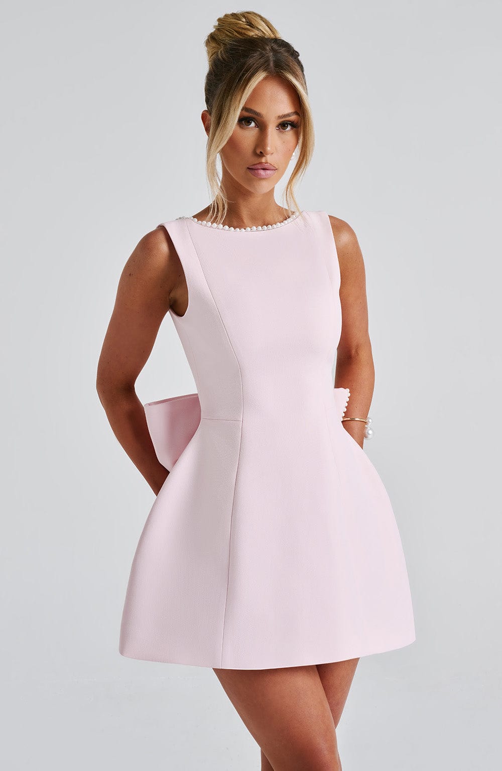 CARRIE MINI DRESS - BLUSH
