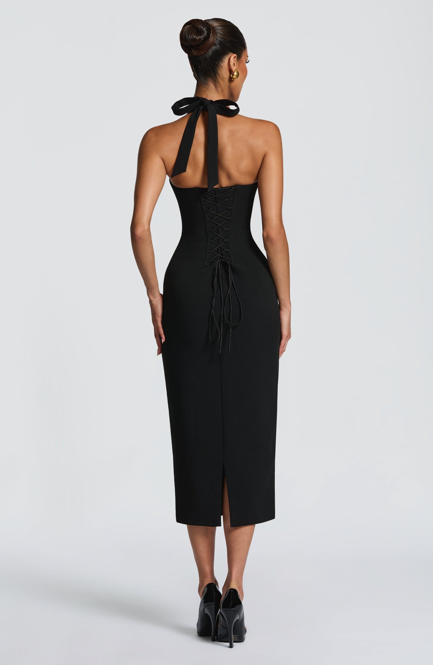 CASSIA MIDI DRESS - BLACK