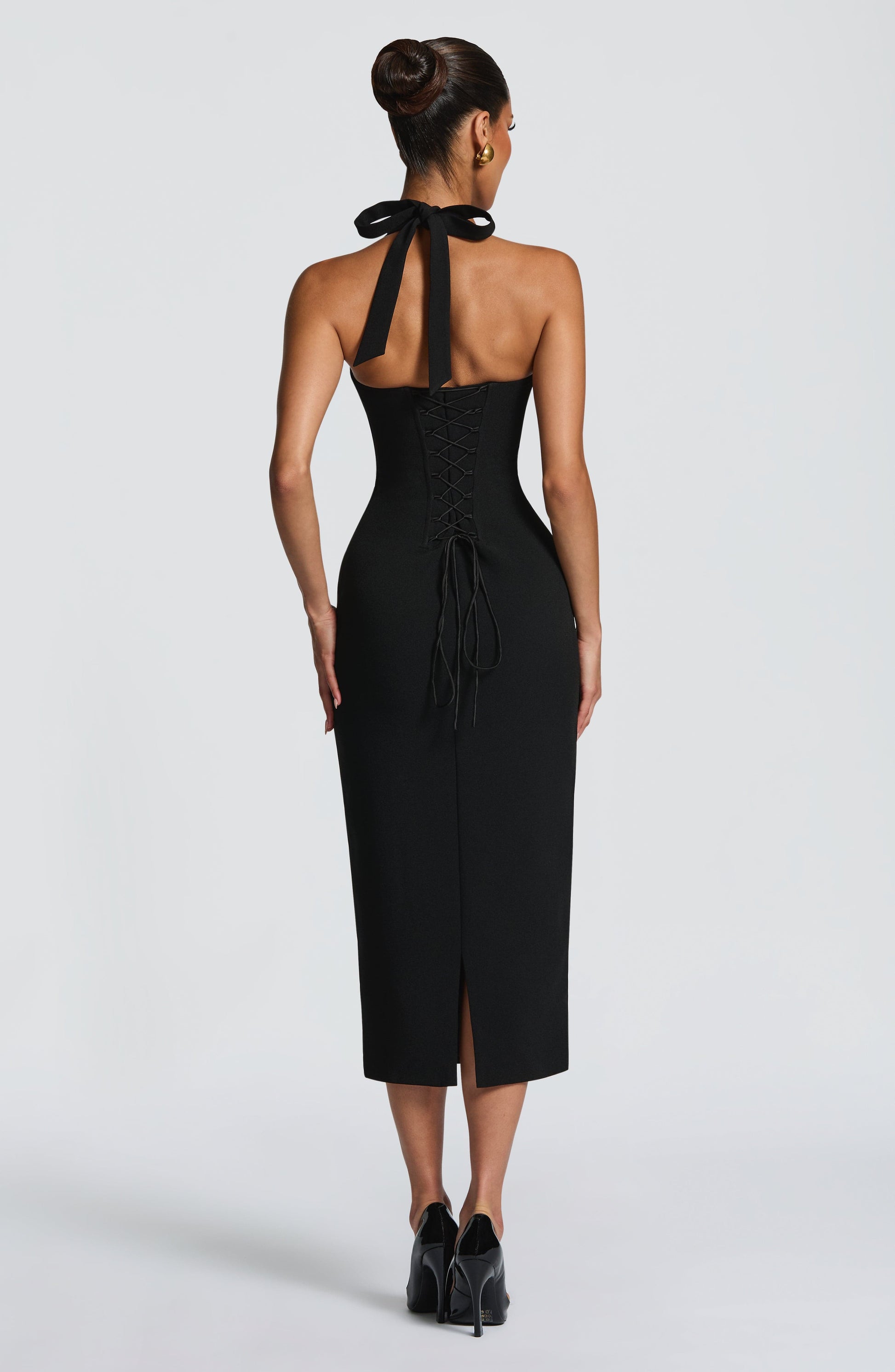 CASSIA MIDI DRESS - BLACK