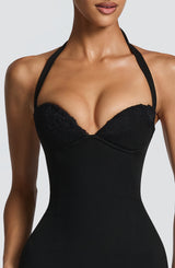 CASSIA MIDI DRESS - BLACK