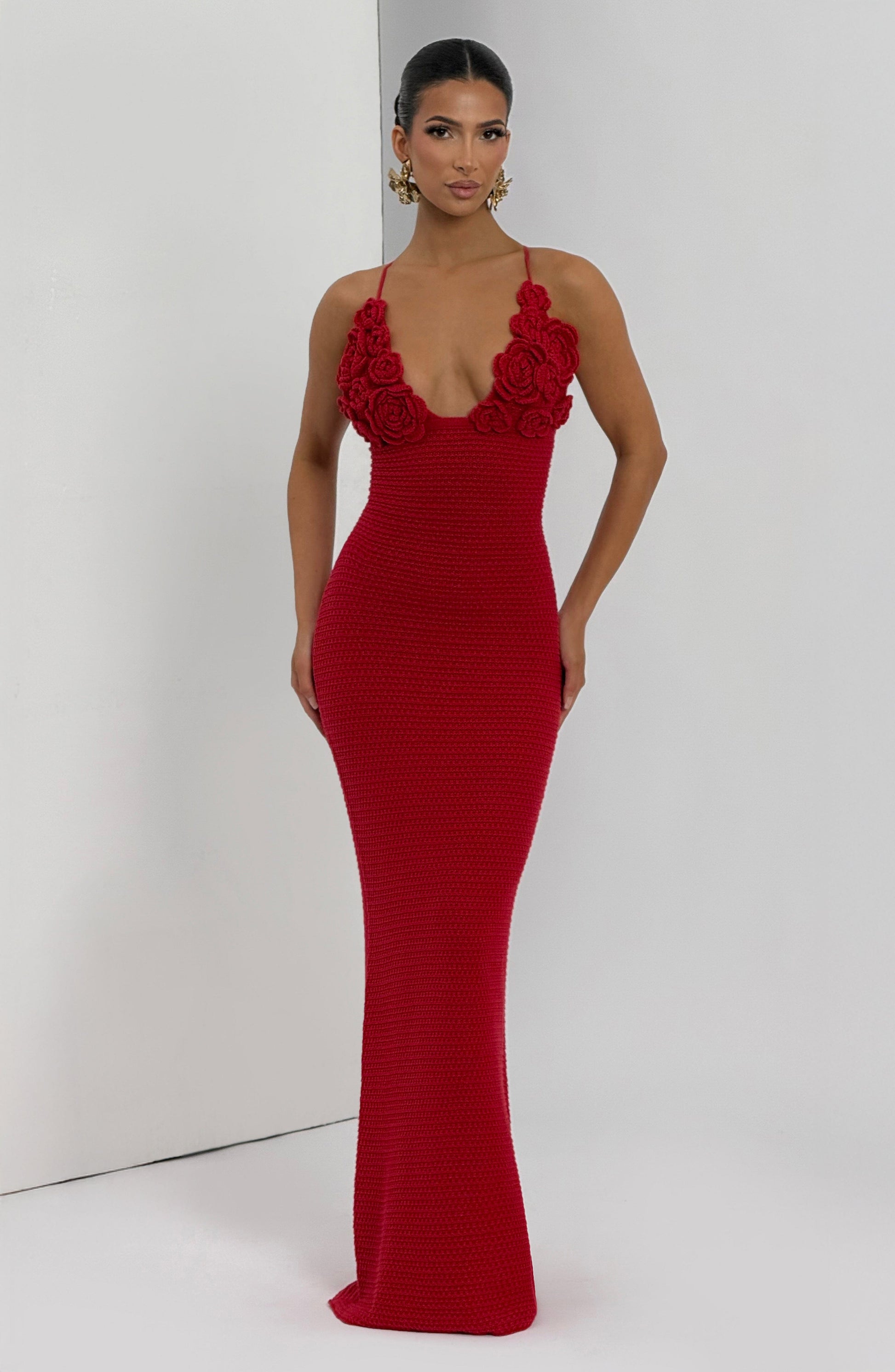 CELAENA MAXI DRESS - RED