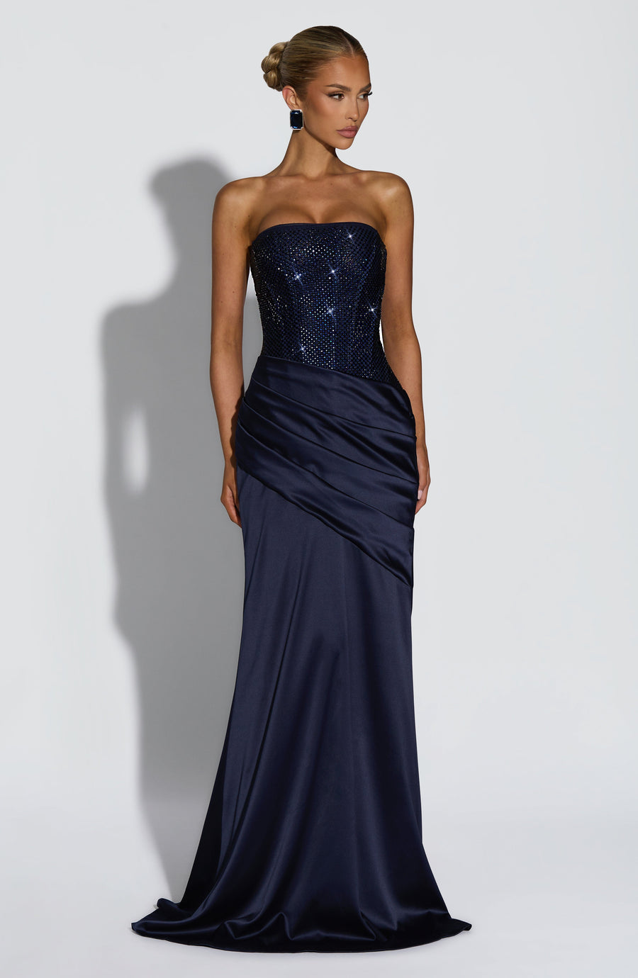 VESTIDO MAXI CELESTIA - AZUL MARINO