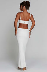 CELINE MAXI DRESS - WHITE