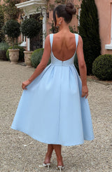 CLARABELLA MIDI DRESS - BLUE