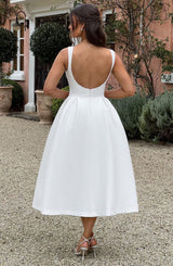 CLARABELLA MIDI DRESS - IVORY