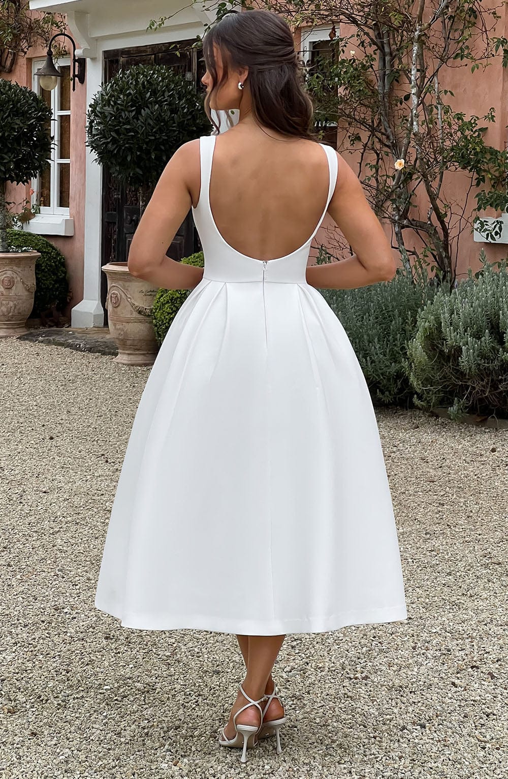 CLARABELLA MIDI DRESS - IVORY