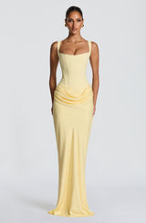 CORNELIA MAXI DRESS - LEMON