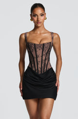 CORNELIA MINI DRESS - BLACK LACE