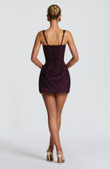 CORNELIA MINI DRESS - PLUM