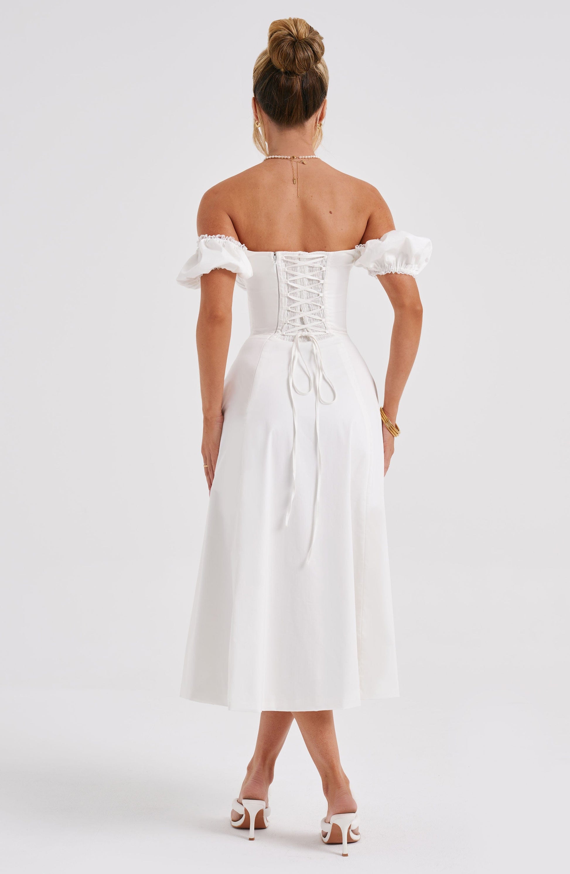 COURTNEY MIDI DRESS - IVORY